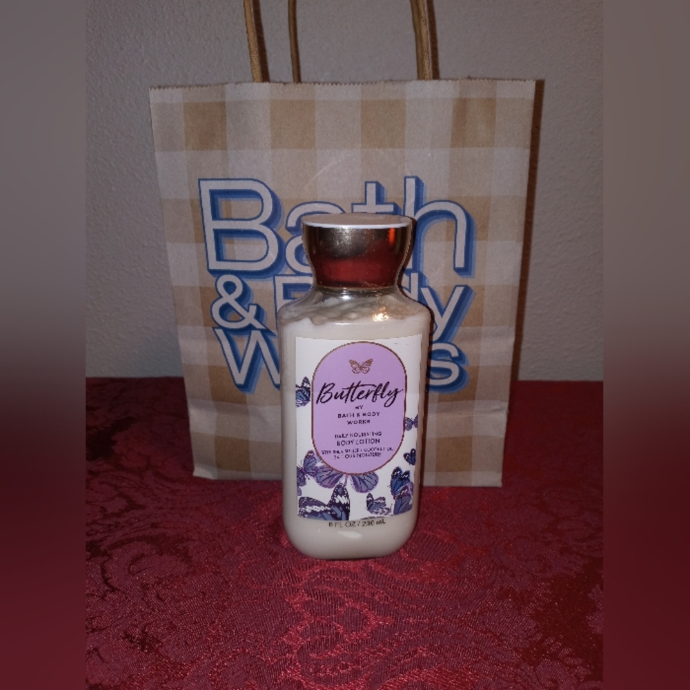 Bath & Body Works Butterfly Lotion - Silver Cap with Purple Label